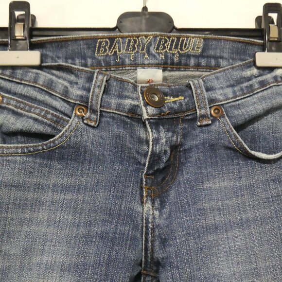 BABY BLUE JEANS | size 25 | Blue Distressed Denim Jeans - Picture 4 of 16